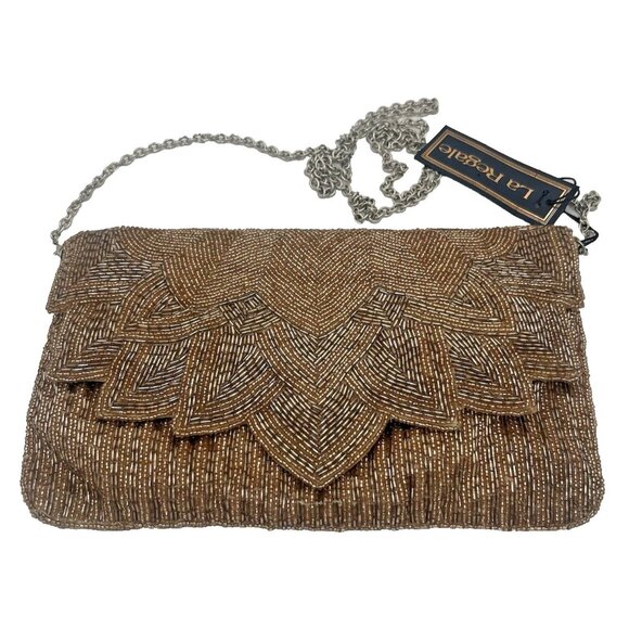 Sunburst Beaded La Regale Handbag Rose Gold Purse New With Tags - Picture 1 of 7